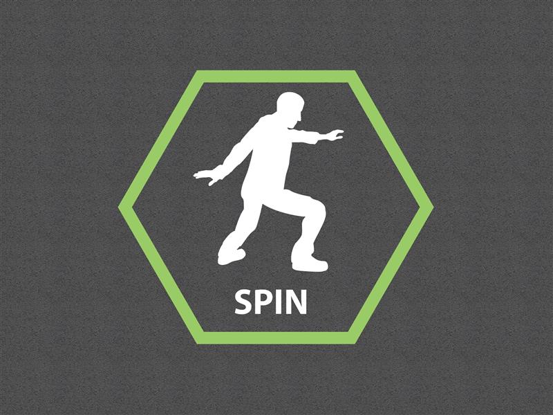 Technical render of a Spin Spot (Outline)